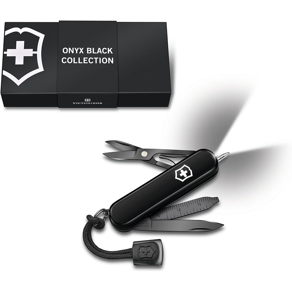 Victorinox Signature Lite Onyx Black Multi-Tool with LED Light 7 Functions Swiss Army Knife