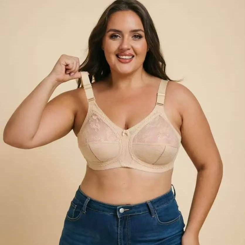Ultra‑Thin Full‑Coverage Plus Size Bra Sexy Sheer Lace European American No‑Sponge Women Lingerie Brassiere