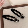 Autumn and Winter Velvet Love Rhinestone Hairpin Feeling Bb Clip Bangs Broken Hair Word Clip Hair Accessories Tide