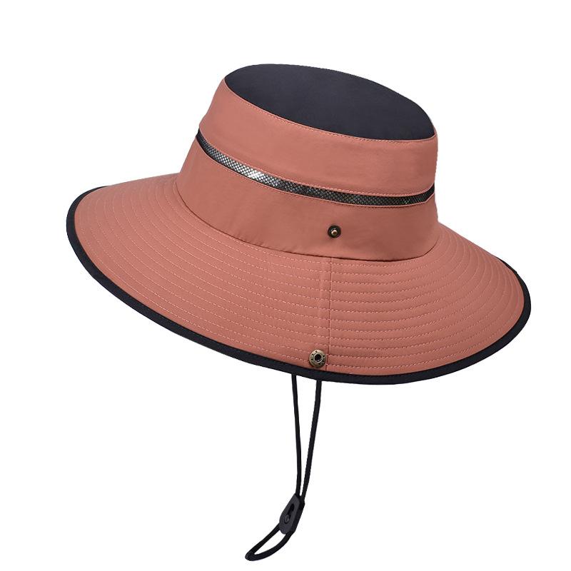 9248 summer big brim sun hat children outdoor mountaineering fishing sun protection hat men's color matching quick drying bucket hat