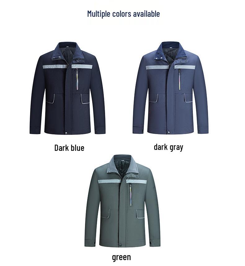Reflective Winter Workwear Jacket for Cold Storage and Construction