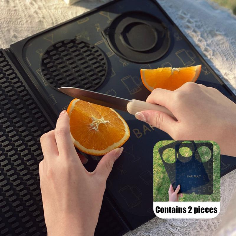 Bar Mat For Home Bar Bartender Mat Drink Mat Cocktail Mat Silicone Bar Spill Mat Glasses Drying Mat Bar Service Mat Folding For