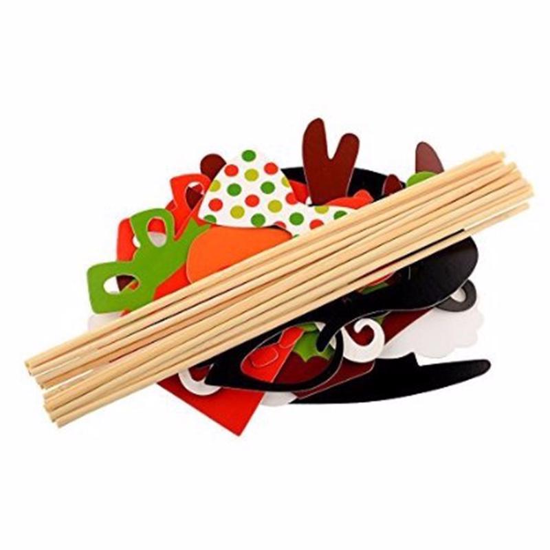 

Рождественская фотобудка, вечеринка, веселая свадьба, Рождество, день рождения, реквизит (17pcs) 17 Pcs