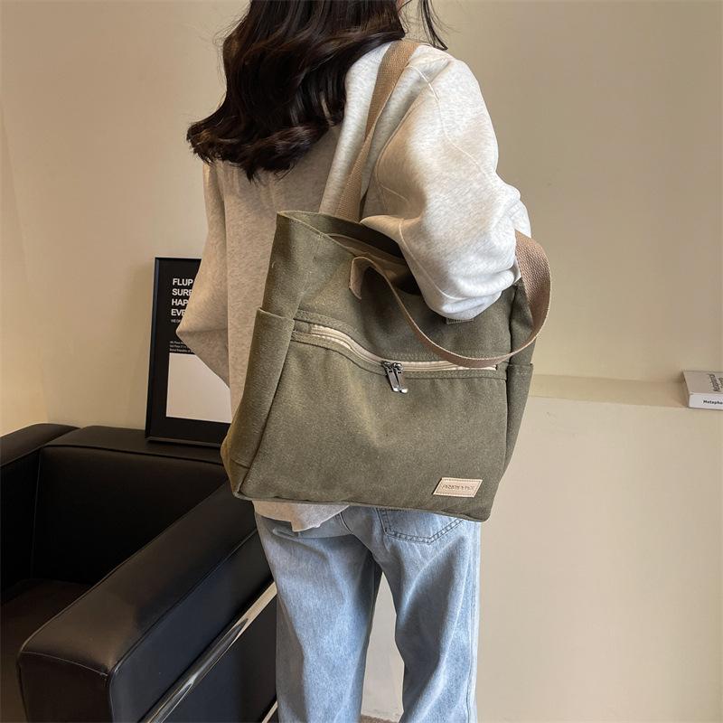 Large-capacity Handbag, Artistic Youth Single-shoulder Bag, College Student Class Bag, Women's Bag