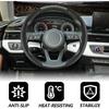 2Pcs Universal Fit Carbon Fiber Steering Wheel Cover, Anti-Skid Steering Wheel Cover/Segmented Steering Wheel Protector/Car Interior Accessories