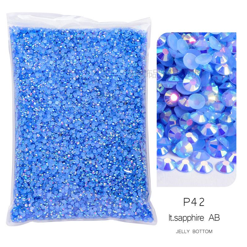 Jelly Resin Flat-Bottomed Diamond, Nail Art Beauty, Mobile Phone Case Decorative Rhinestone Diy Decorative Clothing Accessories