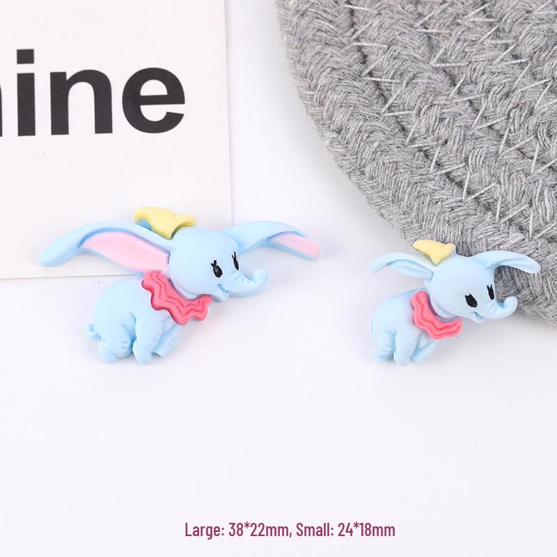 Cartoon Elephant Resin Ornaments: DIY Hair Ties, Accessories, Phone Case Stickers & Jewelry