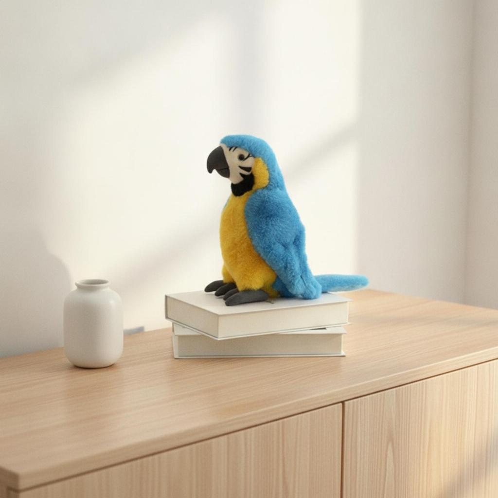 Soft Parrot Toy Cuddly Decorative Bird Figure for Children,
