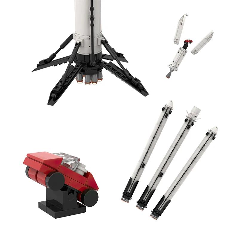 MOC Falcon Heavy Carrier Saturn V Scale SpaceX Spaceship Blocks