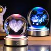 8cm 3D Earth Laser Engraved Crystal Ball Solar System Planet Milky Say Galaxy Globe Glass Sphere Astronomy Gift Home Decoration