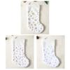 New Snowflake Christmas Knitted Socks Embroidered Gift Bags Large Capacity Hanging Candy Bag Christmas Home Ornaments