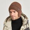 Outdoor Winter Knitted Hat Men Women Plush Warm Ear Cap Earmuff Stylish Soft Casual Ski Hats Cycling Ear Protection Beanies