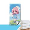 Pixel Chibi Girl Beach Towel Patterned Sunscreen And Windproof Suitable For Swimming Pool Camping Travel Blanket