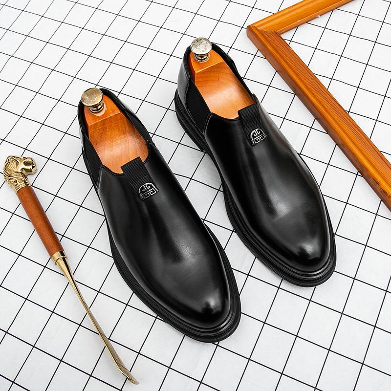 

Men s shoes large size new loafers fashion men s business dress leather shoes trend loafers 46