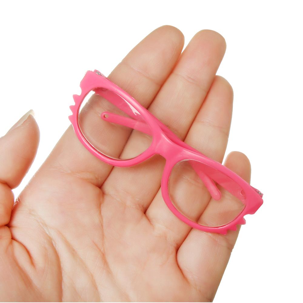 Dolls Fashion Cool Eyeglasses Dolls Accessories Toys Clothes Playing House Miniature Doll Glasses Clear Lens Round Frame Eyewear