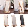Jewelry Display Stand Necklace Earring Rings Organizer  White Leather