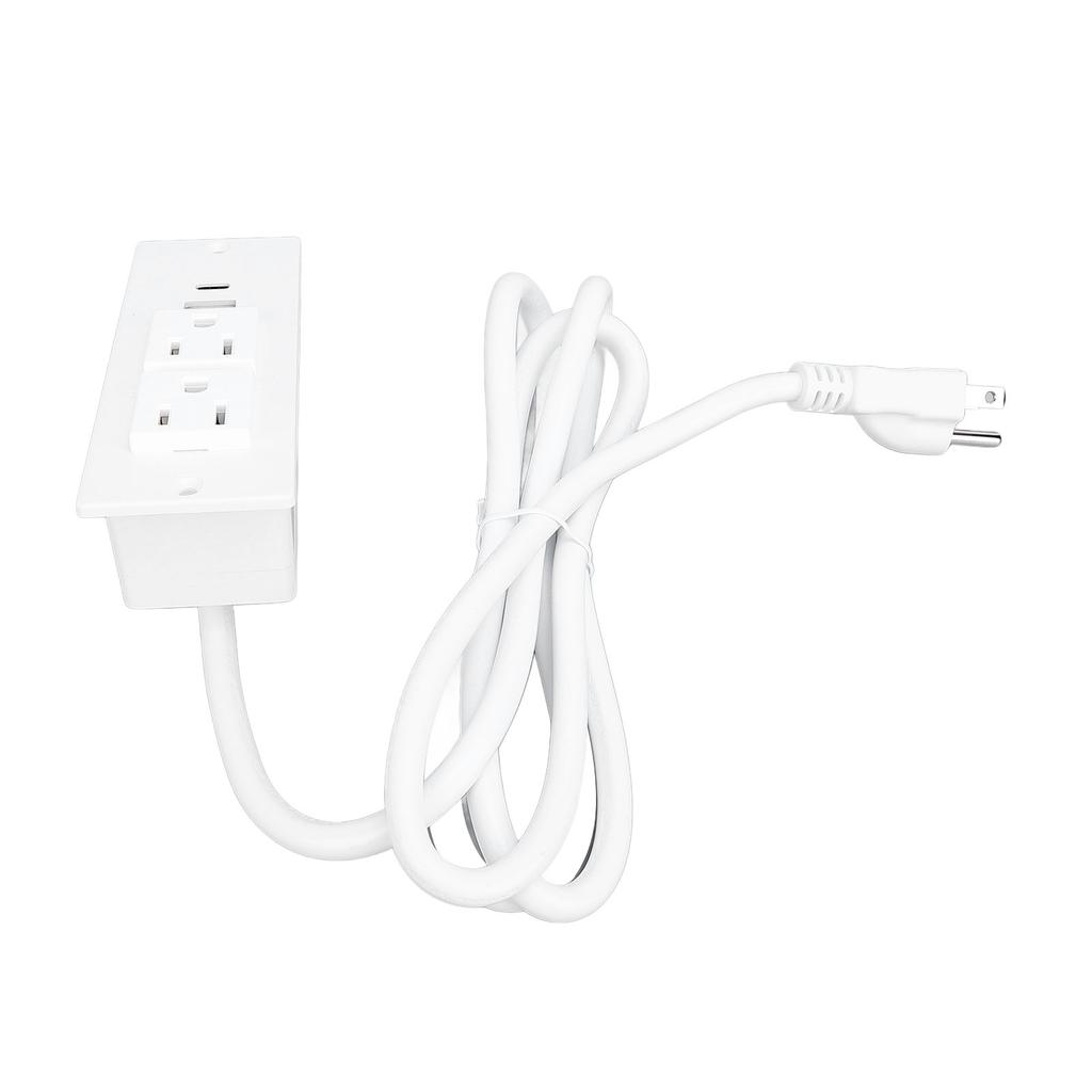 Conference Recessed Power Strip Table Socket Furniture Outlet PD 20W Fast Charging 2 USB Ports 1.5m