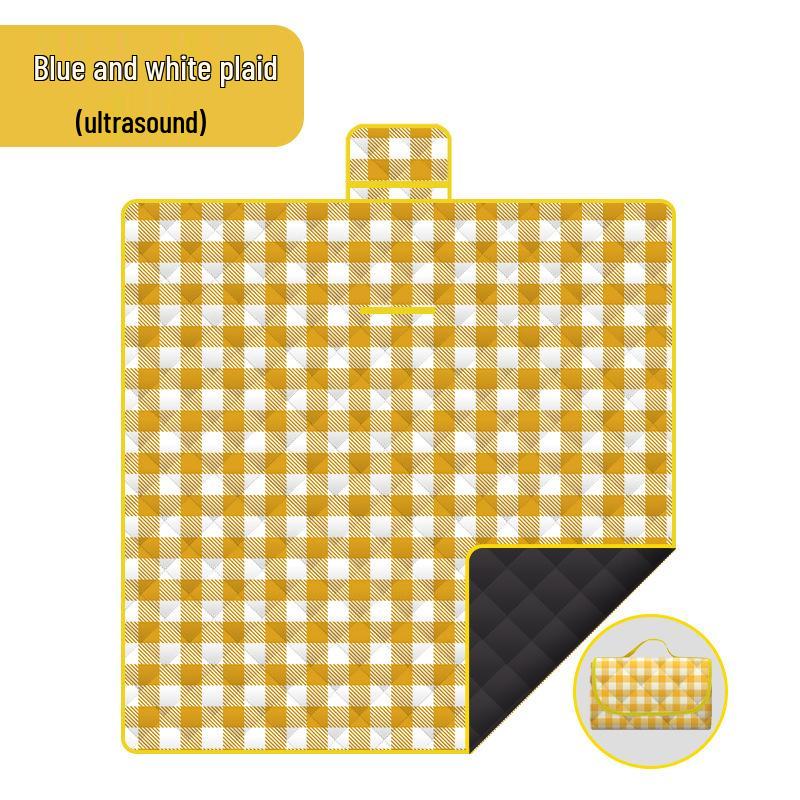Portable Waterproof Picnic Mat - 600D Oxford Cloth, Thickened, Moisture-Proof, Foldable, Hand-Held