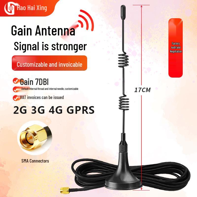 LoRa 433MHz High-Gain Antenna with Suction Cup for Full Frequency Bands (315, 2.4G, 5G, 5.8G) - Ideal for GSM Meter Reading
