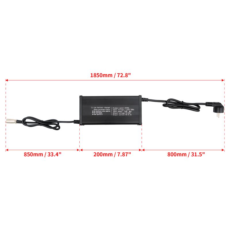 48V 60V 72V 5A 8A 10A 12A 15A 20A Lithium ion Charger 13S 16S 20S 54.6V 67.2V 84V High-power Intelligent &Display Metal Shell