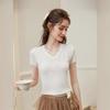 Women's V-Neck Lace & Sequin Knit Top