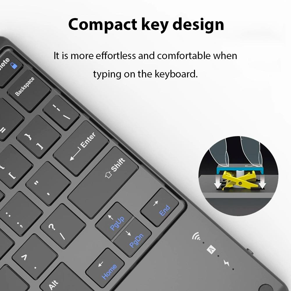 2025 For iPad Wireless Keyboard with Touchpad For Xiaomi Samsung Android iOS Windows For Phone Tablet Laptop Bluetooth Keyboard