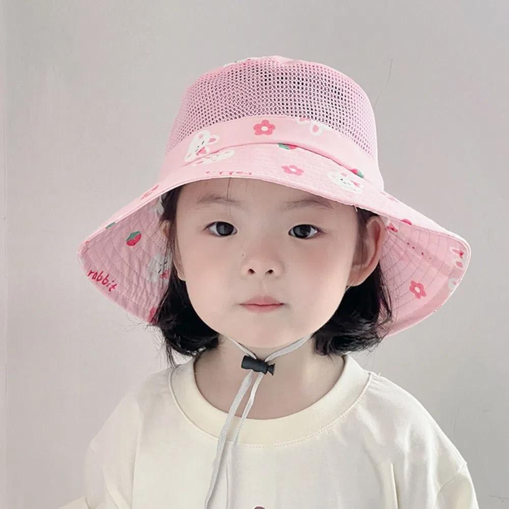 Mesh Boys Girls Sunhat Cartoon Animal Fisherman Caps Casual Baby Bucket Cap  3-8y
