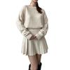 2025 Autumn European & American Round Neck Knit Set: High Waist Short Skirt