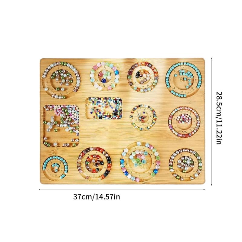 Wooden Bead Plate Jewelry Crafting Tool Jewelry Beading Designs Tray for Bracelets Anklets Ornament Making Boards