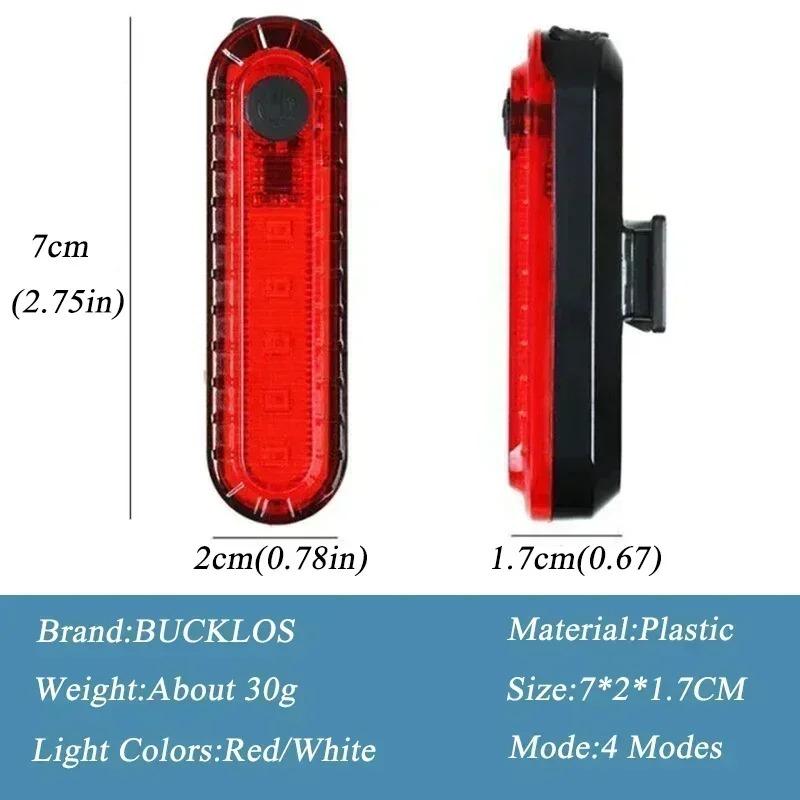 Bicycle Rear Light Ultralight Brightness Bicycle Taillight USB Rechargeable Mtb Night Riding Warning Lamp Cycling Accessories