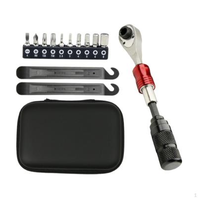 Bicycle Ratchet Wrench Bike Tool Kit Multifunction with Storage Bag Hand Tools Multi
