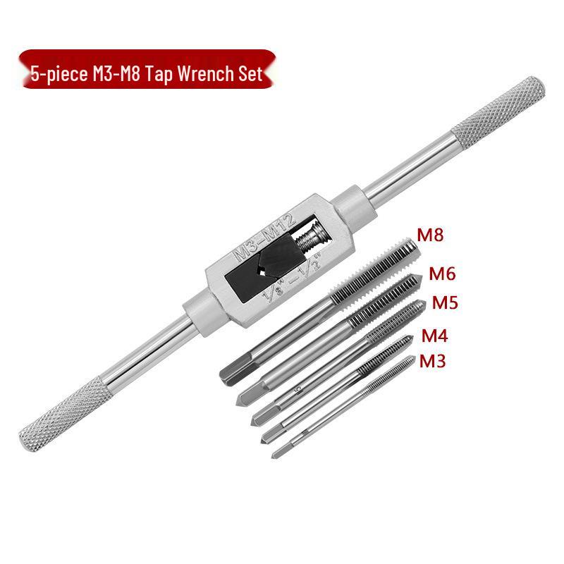 Ratsche-Gewindeschneider-Satz M3-M12: Verstellbares Handgewindeschneidwerkzeug mit Vorwärts-/Rückwärtslauf