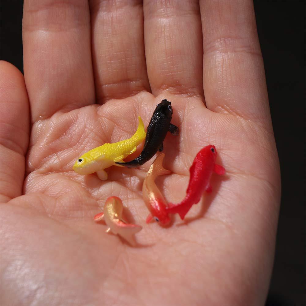 5Pcs Modeling Mini Goldfishes Models Soft 3D Mini Fish Modeling Filler  Fairy Garden