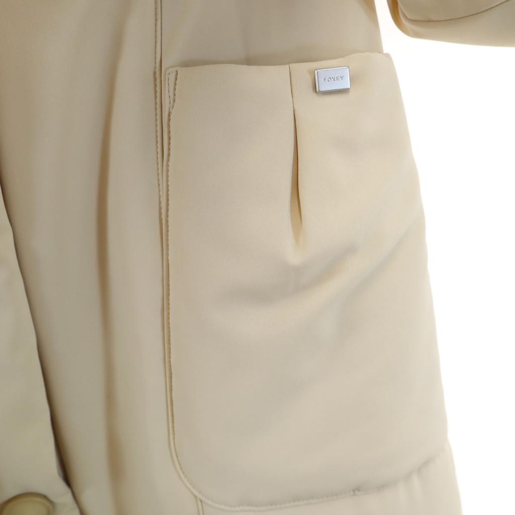 FOXEY NEW YORK made in Japan down coat free beige 2WAY Women Used