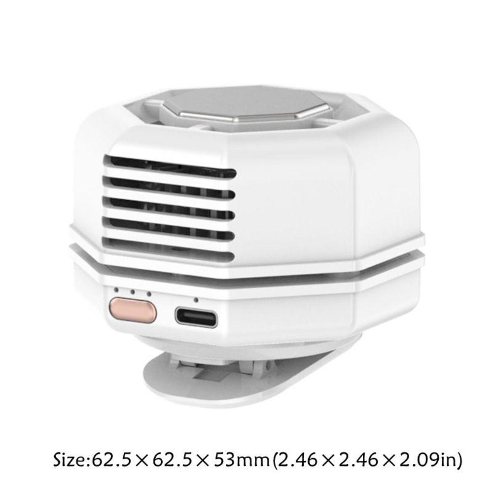 360 Degree Adjustable Silent Mini Bladeless Electric Fan 3 Speeds Wearable Suspended Waist Fan USB Rechargeable Long-Lasting