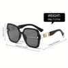 Ladies' Classic Retro Rectangular Fashion Glasses Anti Reflective PC Lenses, Lightweight Plastic Frame Simple and Trendy Glasses