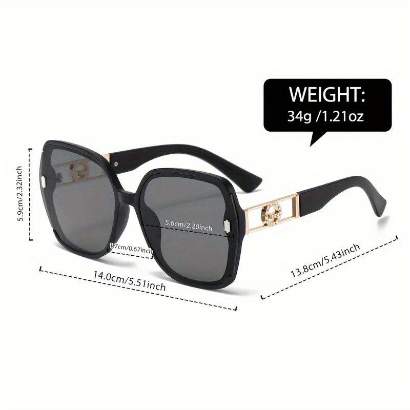 Ladies' Classic Retro Rectangular Fashion Glasses Anti Reflective PC Lenses, Lightweight Plastic Frame Simple and Trendy Glasses