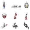925 Sterling Silver Love Potion Art Glass DIY Charm for Necklace Bracelet Earrings Jewelry Accessories Making Custom