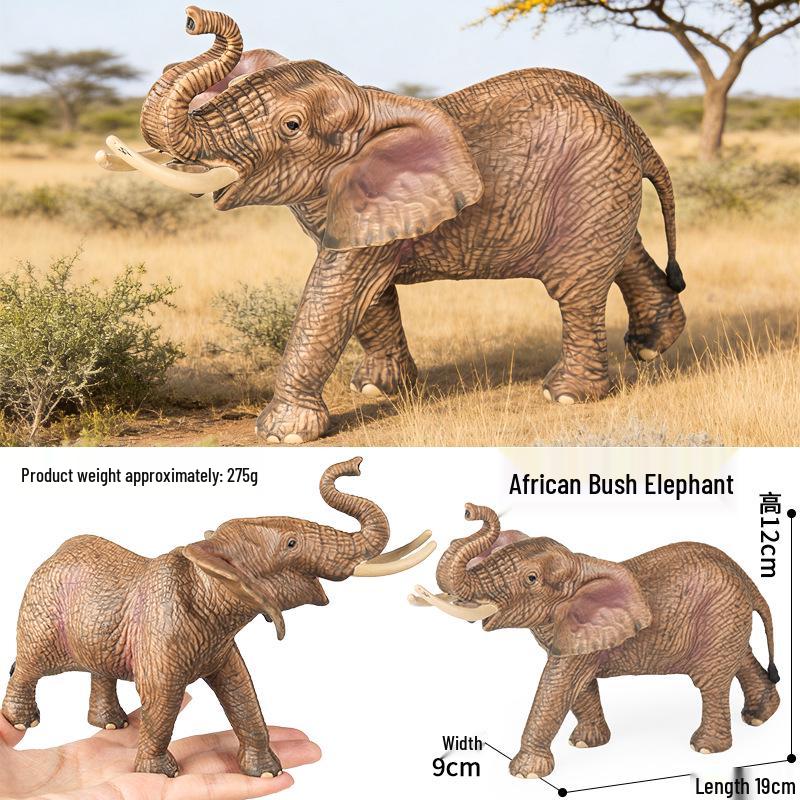 Wild Animal Model: Solid Elephant & Mammoth Toy for Children