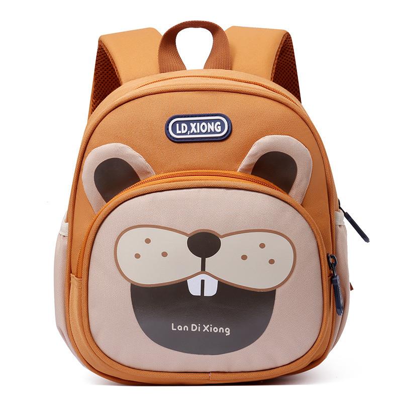 Pattern Cartoon Alphabet Kids Backpack With Comfort Oriented Shoulder Design