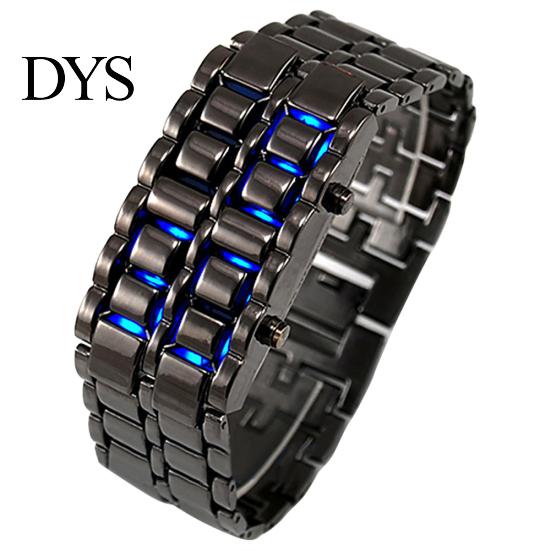 Fashion LED Digital Alloy Men Women Wrist Watch Bracelet Chain Valentines Gift