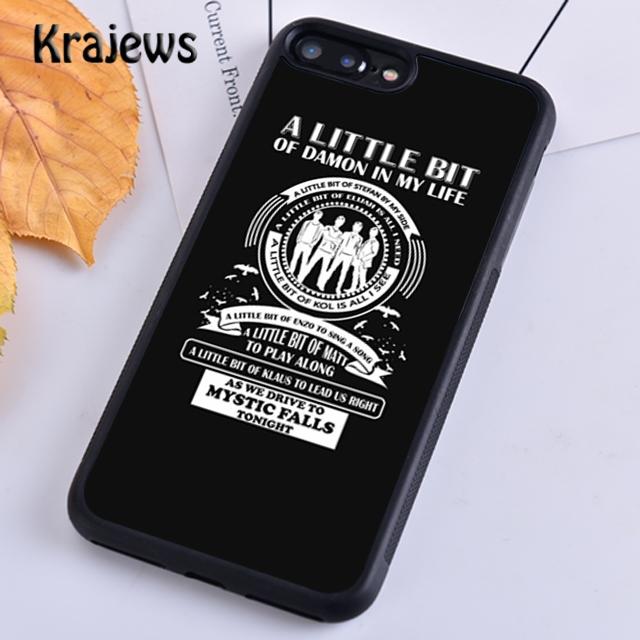 Krajews The Vampire Diaries Quotes Art Soft Phone Case For iPhone 17 Air 16 15 14 Plus 11 12 13 Pro Max Coque Fundas