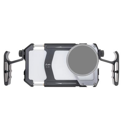 Universal Smartphone Video Rig Kit with Dual Handles Metal Phone Cage Handheld Phone Video