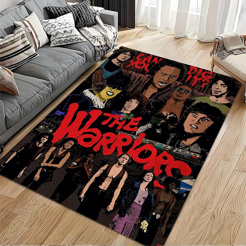 The Warriors Movie Poster Carpet suitable as a non-slip mat for the living room or bedroom sofa