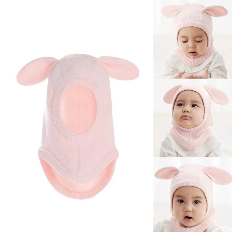 Baby Strickmütze, Herbst Winter Baby Mädchen Jungen Kopfschutz Mützen Kappe Integrierter Ohrenschutz Mütze Warme Mütze Kappe