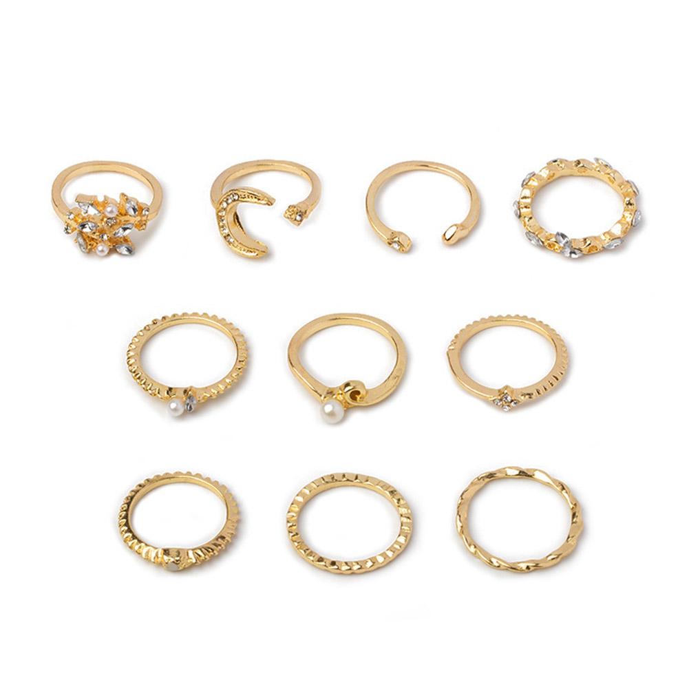 

10 шт./компл. женский комплект цепочек золотого цвета в стиле бохо, звезда, тренд, вечеринка, змея, монета, луна, ювелирные изделия Gi X6M1 A-one size