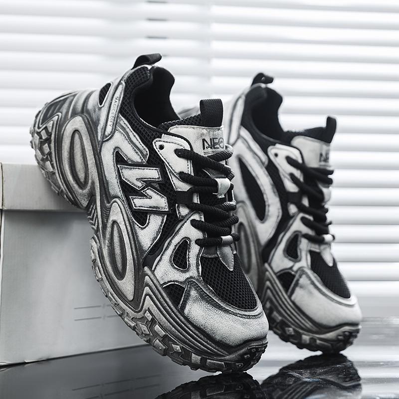 New Fashion Men 's Four Seasons Comfortable Thick Sole Shoes Students BoysTrending Soft Sole Breathable Casual Running Sneakers