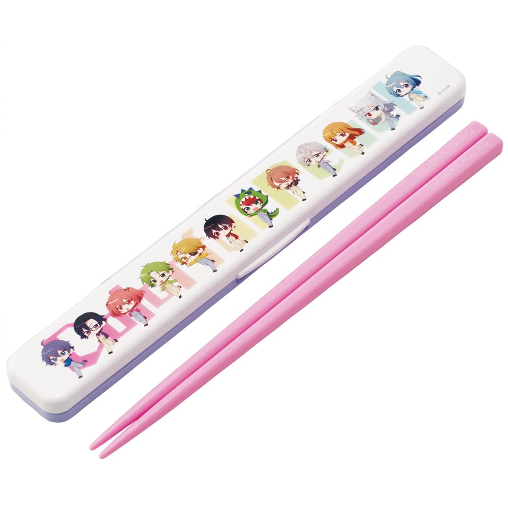 

Skater Chopsticks and Chopstick Case Set, Colorful Peach, 18cm, Adult Size, Made in Japan, ABC3AG-A