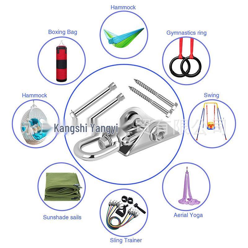 Rotating 304 Stainless Steel Aerial Yoga Hammock Hanging Kit