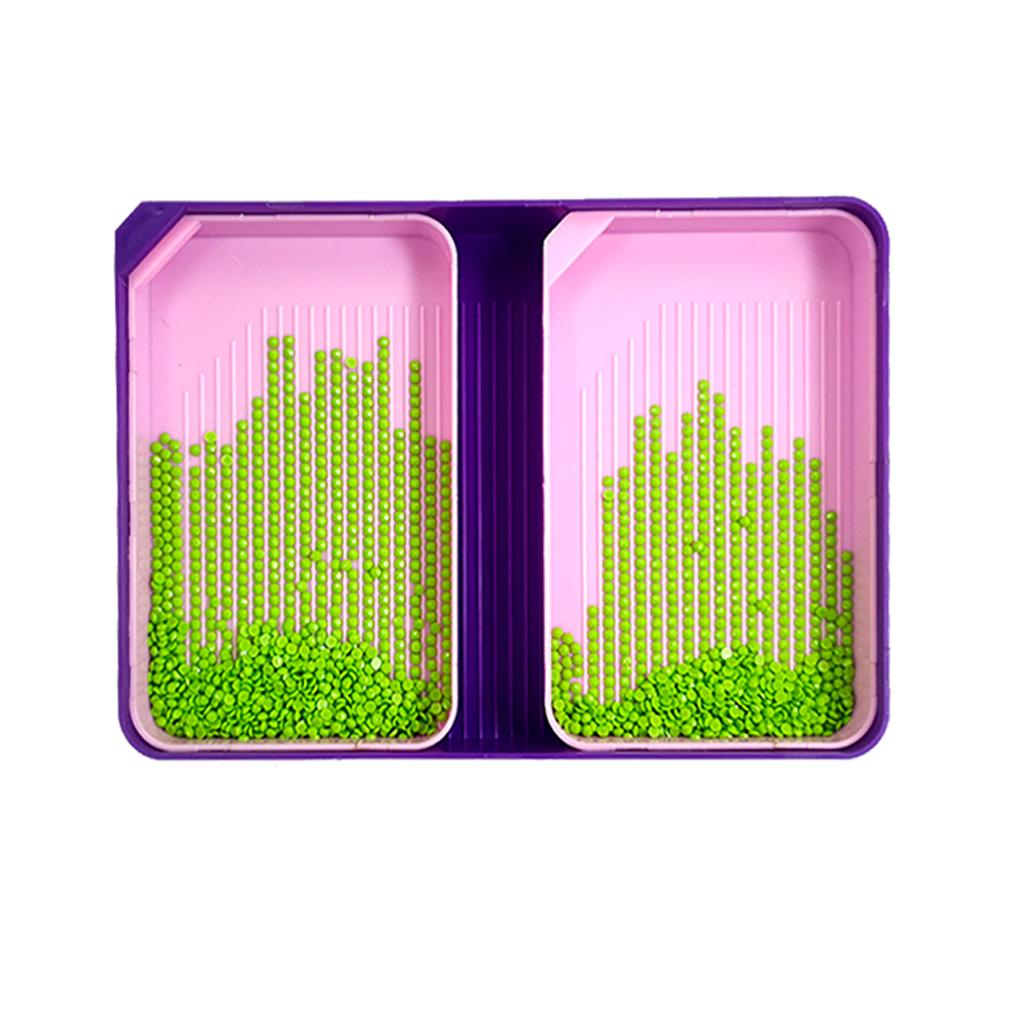 Diamond Painting Tools Kit Double Slot Sorting Trays 45/58PCS Set with Roller Tweezers Glue Clay DIY Rhinestone Embroidery Accessories